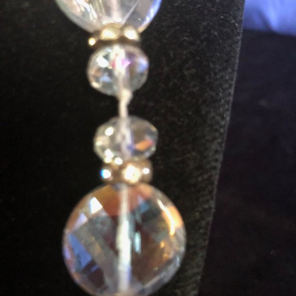 Crystal  necklace and earring set; fashion stateme - Picture 2 of 3